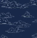108554 Vintage Cloud Navy tapete