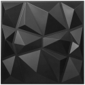 3D PVC panelis pastiprināts  - Diamond black